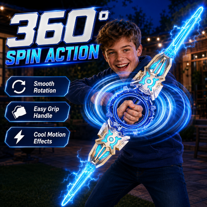 ⚡ 360° Spinning Extendable Light-Up Double-Blade Toy
