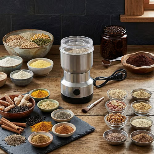 🔧 High-Speed Stainless Steel Grain Grinder